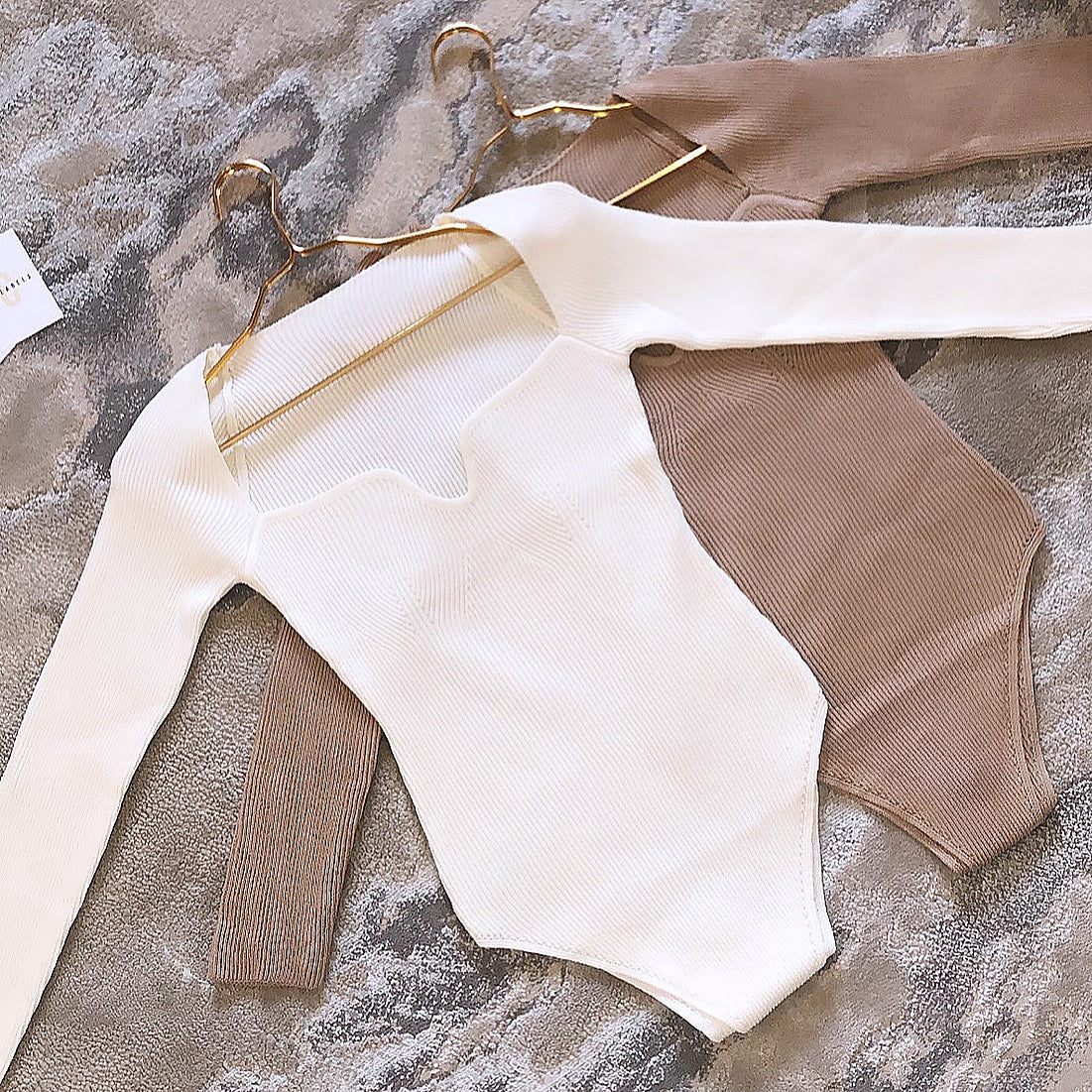 ESME Premium Knit Bodysuit White