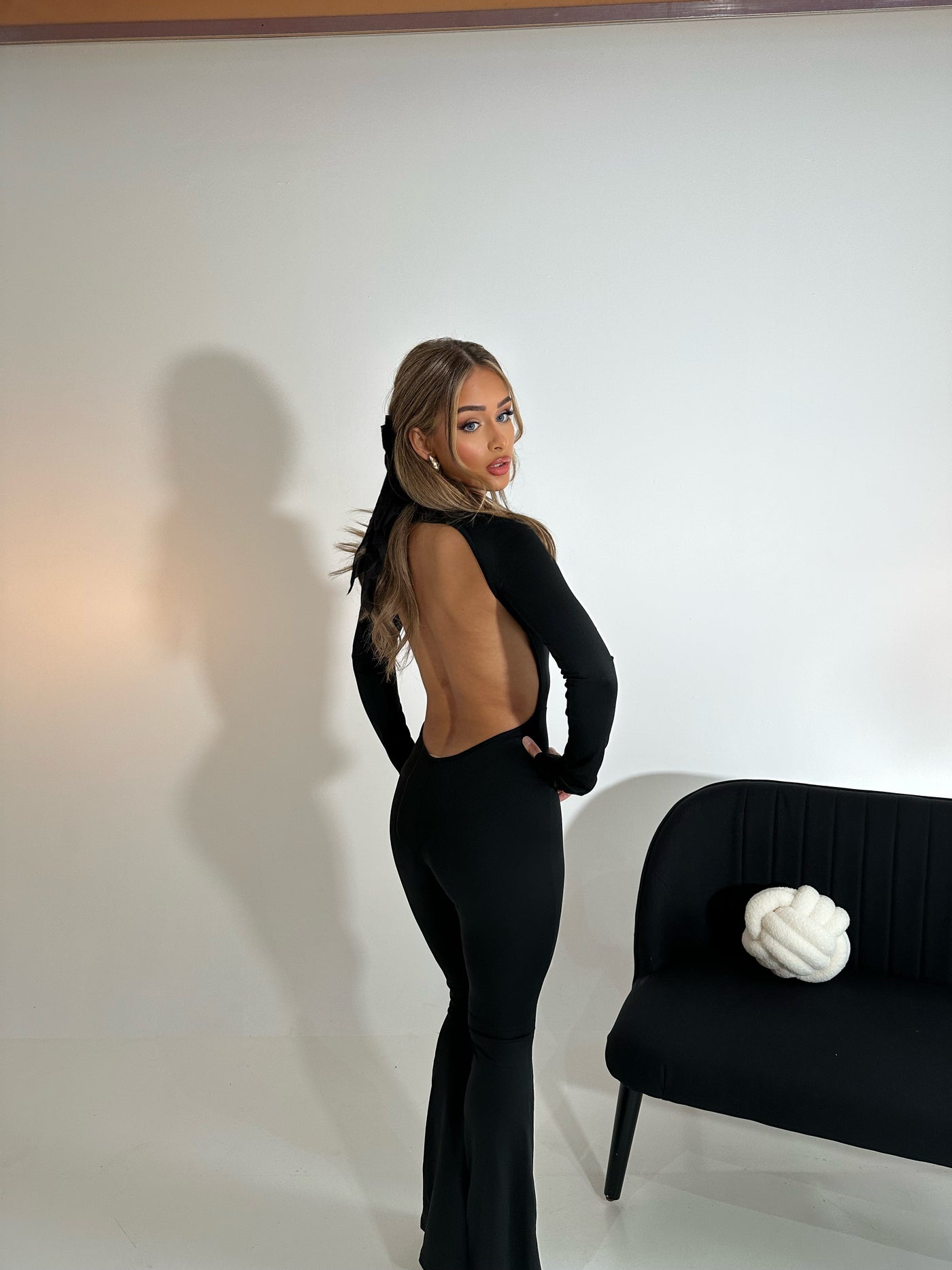 ASPEN Backless Flared Jumpsuit