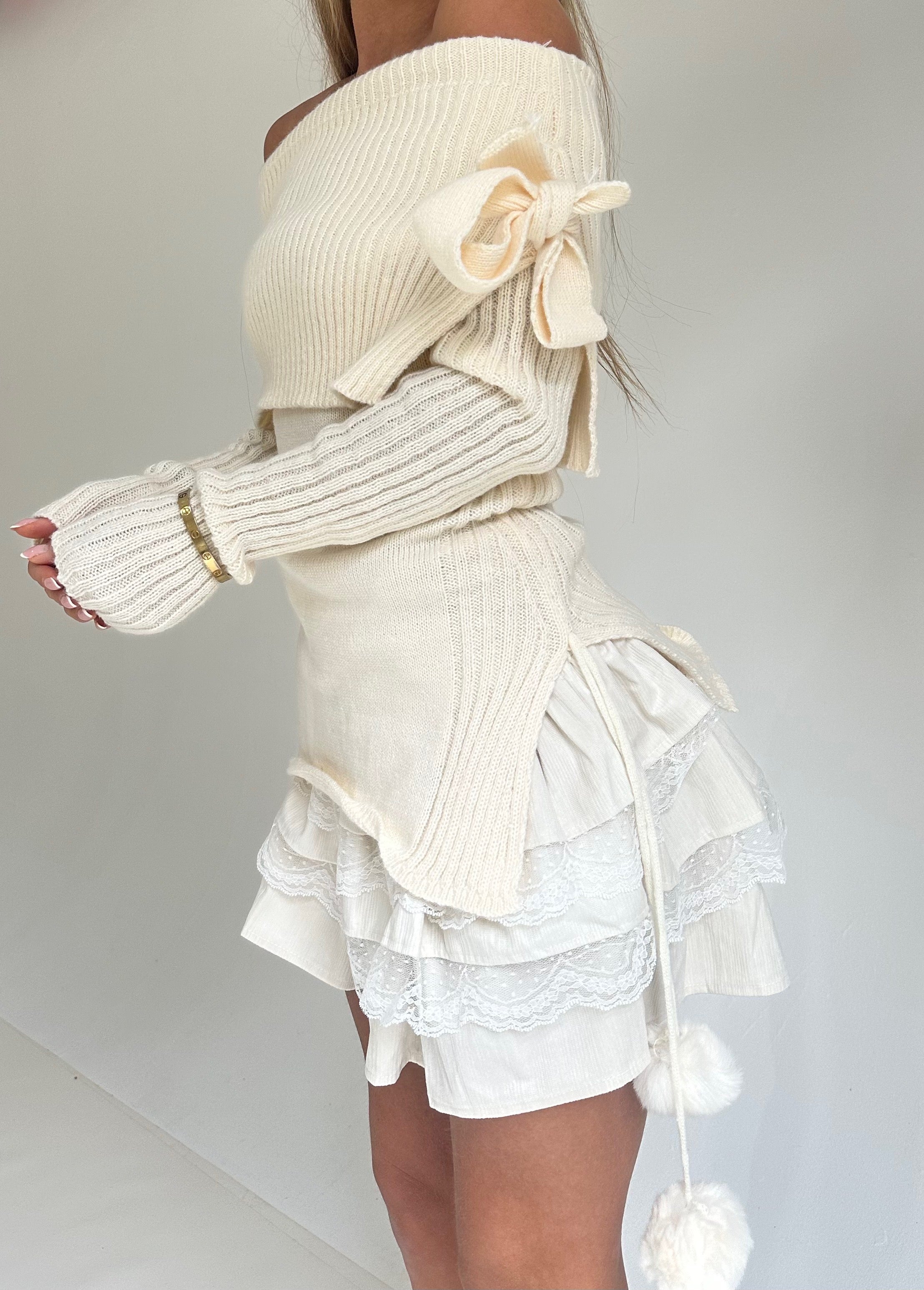 MELINA Cream Jumper Two Piece