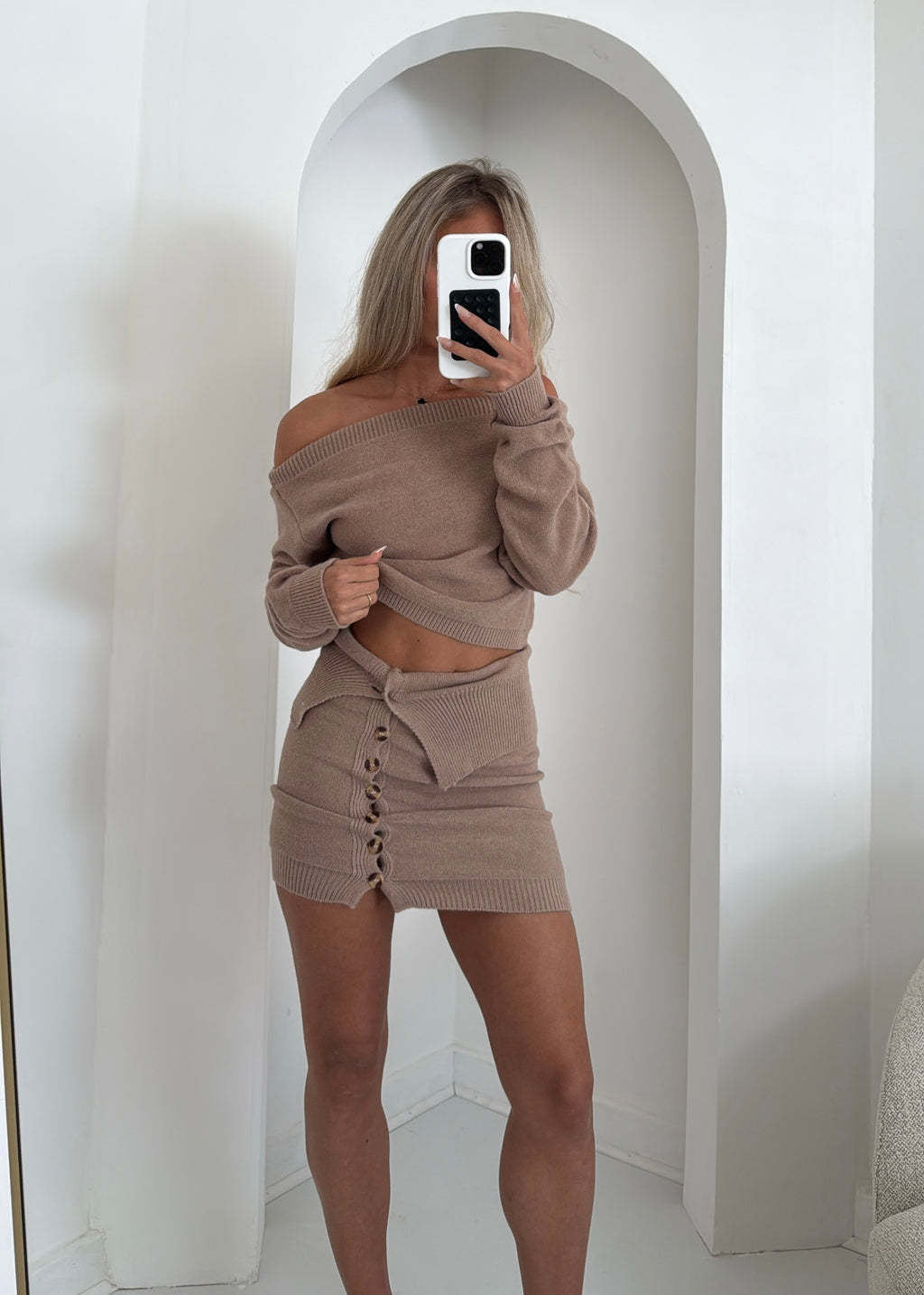 MILAN Button Detail Knit Two Piece