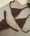 IMARÌ Rope Detail Lace Bikini Top Brown