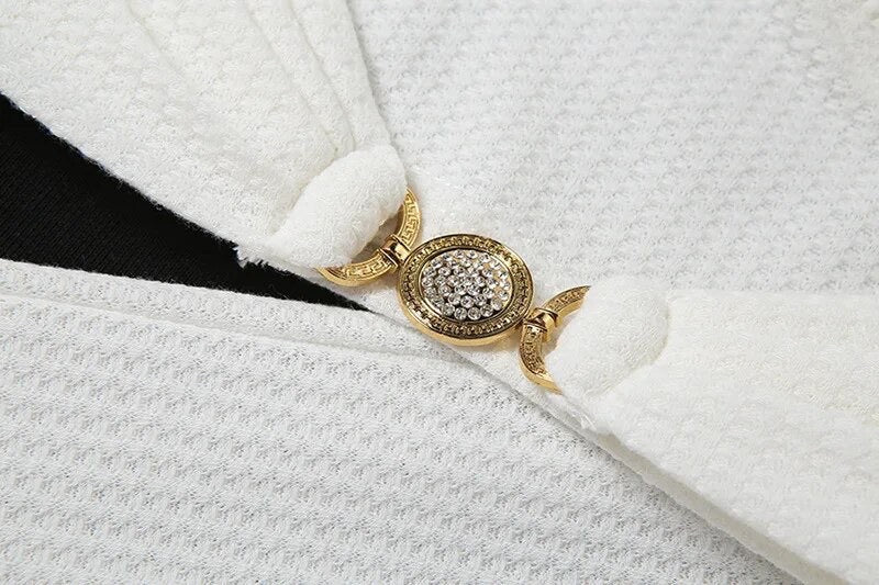 CHERISE Gold Detail Textured Knit Two Piece Lounge Set