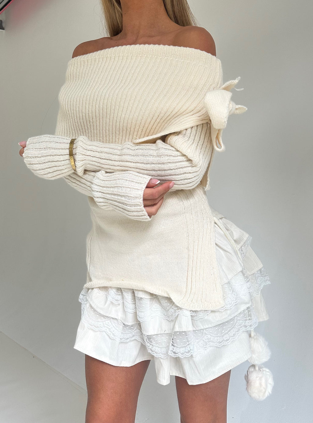 MELINA Cream Jumper Two Piece