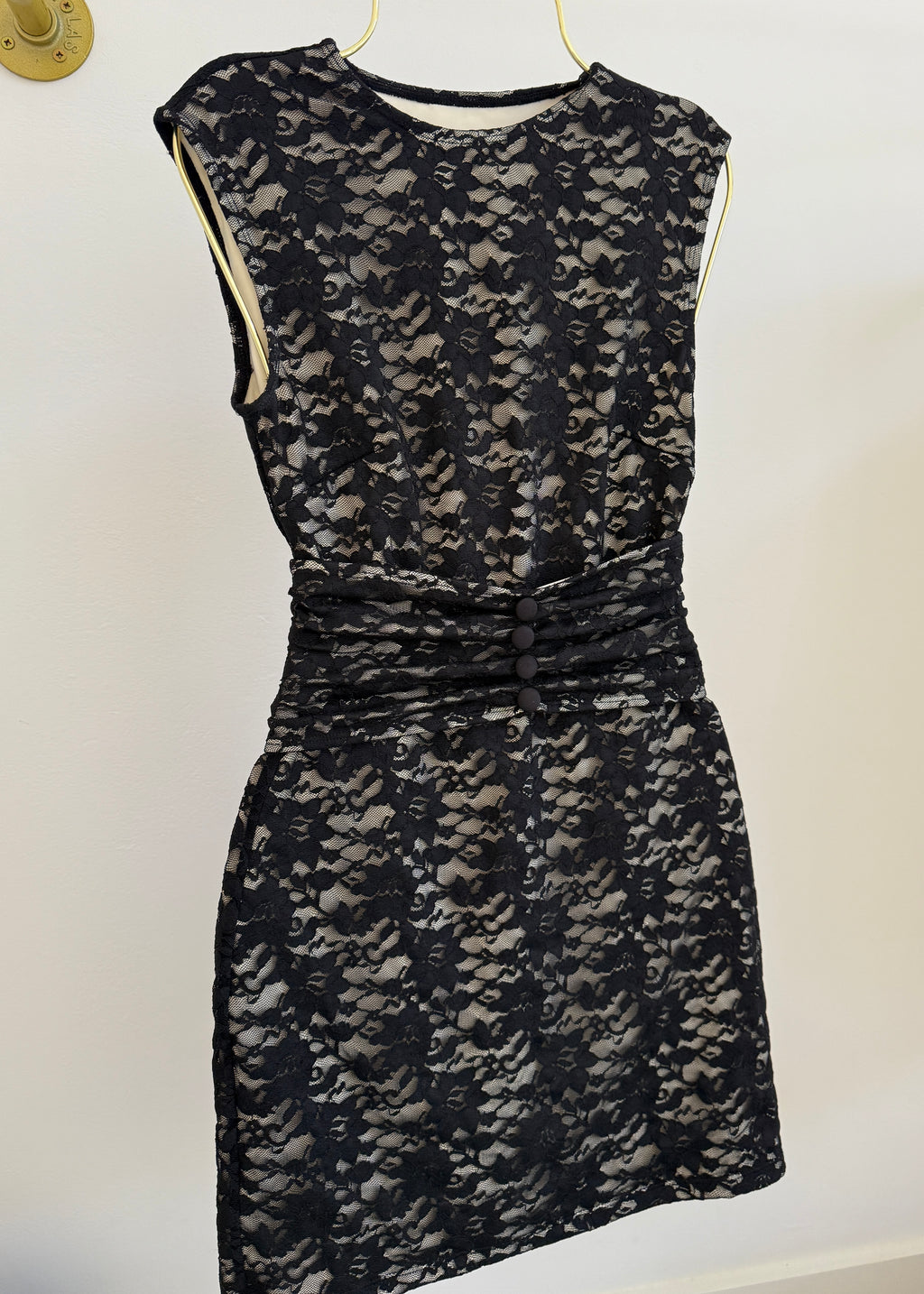 LOVELLE Lace Corset Waist Mini Dress