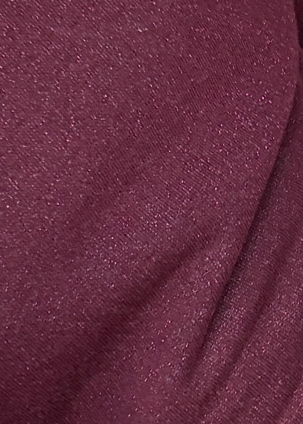 Bespoke Sweater Lurex Sparkle Ruched Sleeve Mini Dress Burgundy