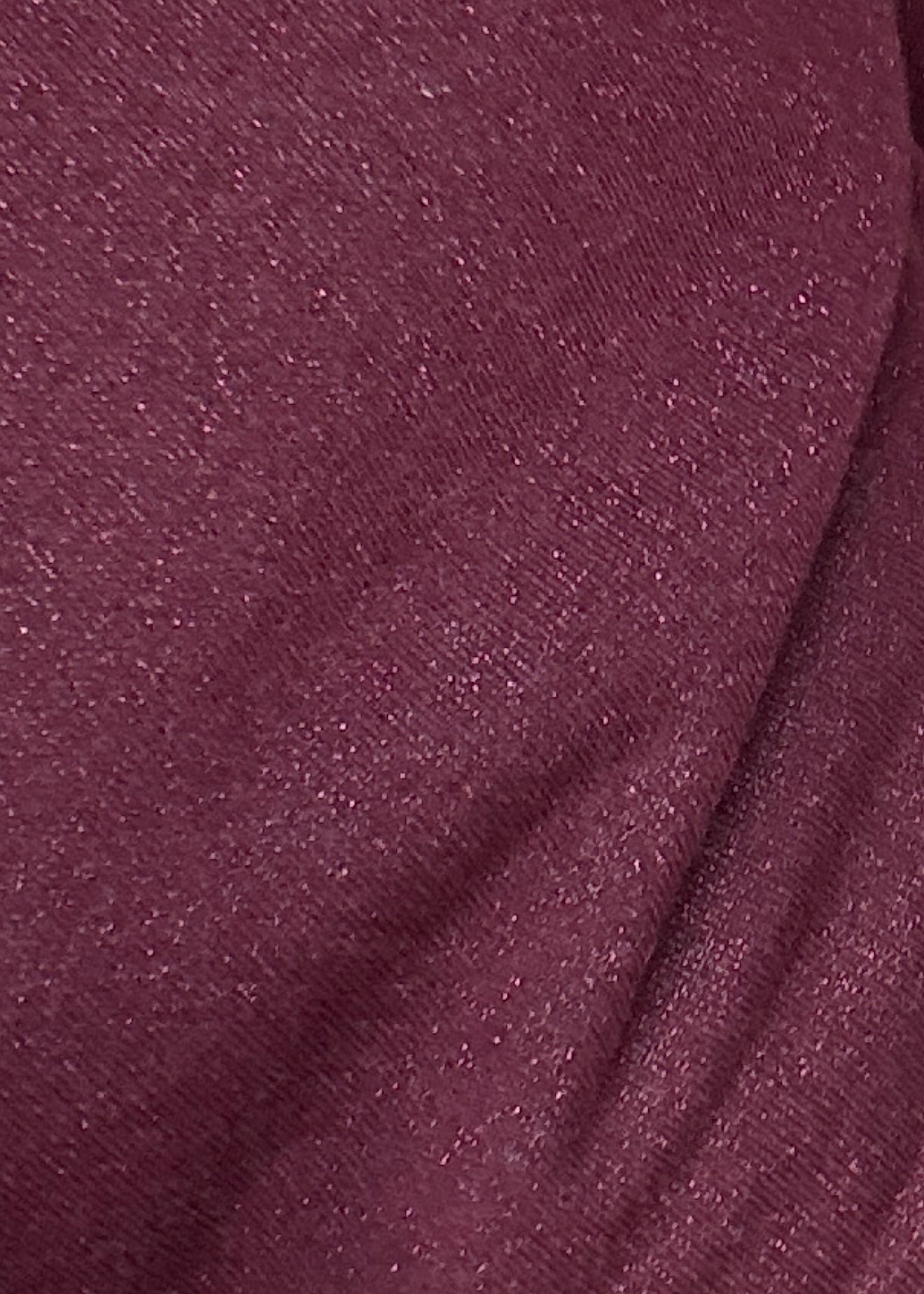 Bespoke Sweater Lurex Sparkle Ruched Sleeve Mini Dress Burgundy