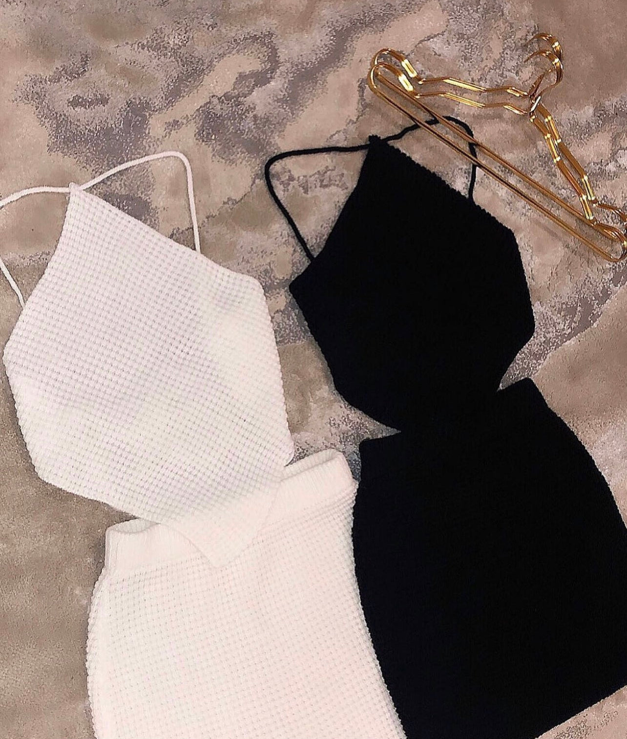 MIAMI Knit Black Halterneck Co Ord