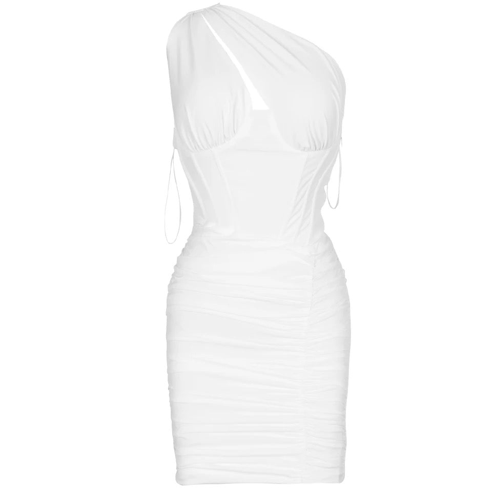 MISTRESS Corset Detail Ruched Mini Dress