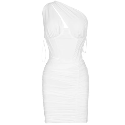 MISTRESS Corset Detail Ruched Mini Dress