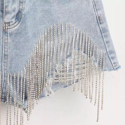 Diamanté Tassel Shorts