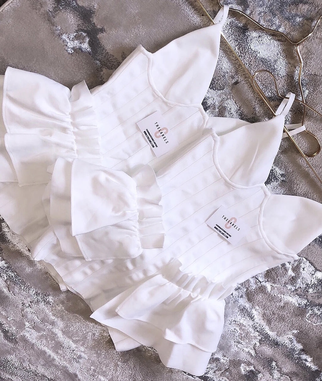 IVORY Premium Bandage Frill Bodycon Dress