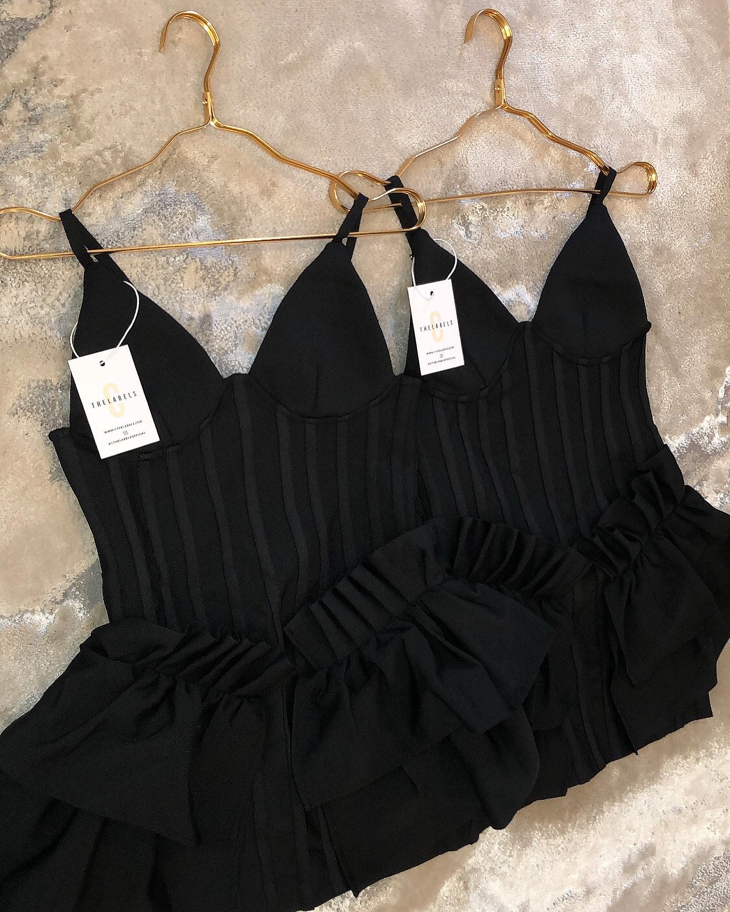 EBONY Premium Bandage Frill Bodycon Dress