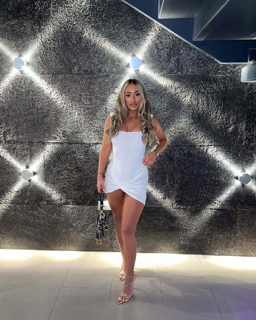 TIANA Twist Mini Skirt White