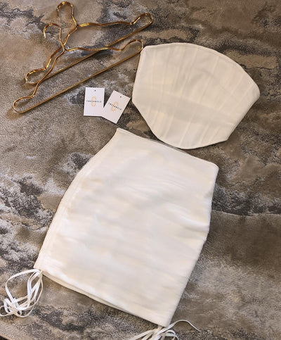 BROOKLYN Bandage Premium Mesh Overlay Corset Crop Top