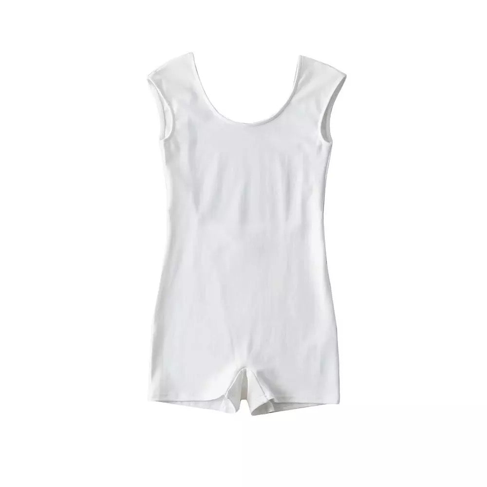 ROMA Backless Playsuit White